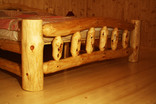 manželská postel z borového dřeva (BD-06)